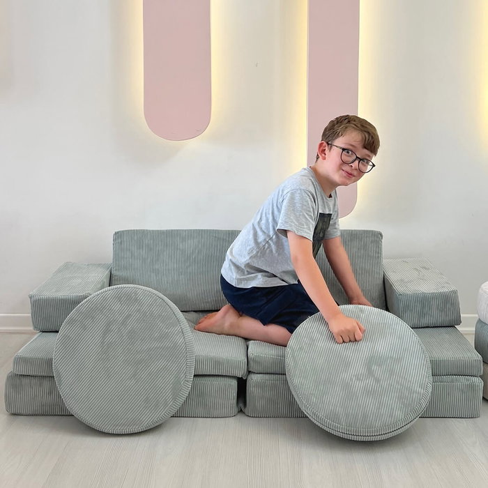 Atelier Del Sofa Puzzle - Sofá-cama de 2 plazas Azul